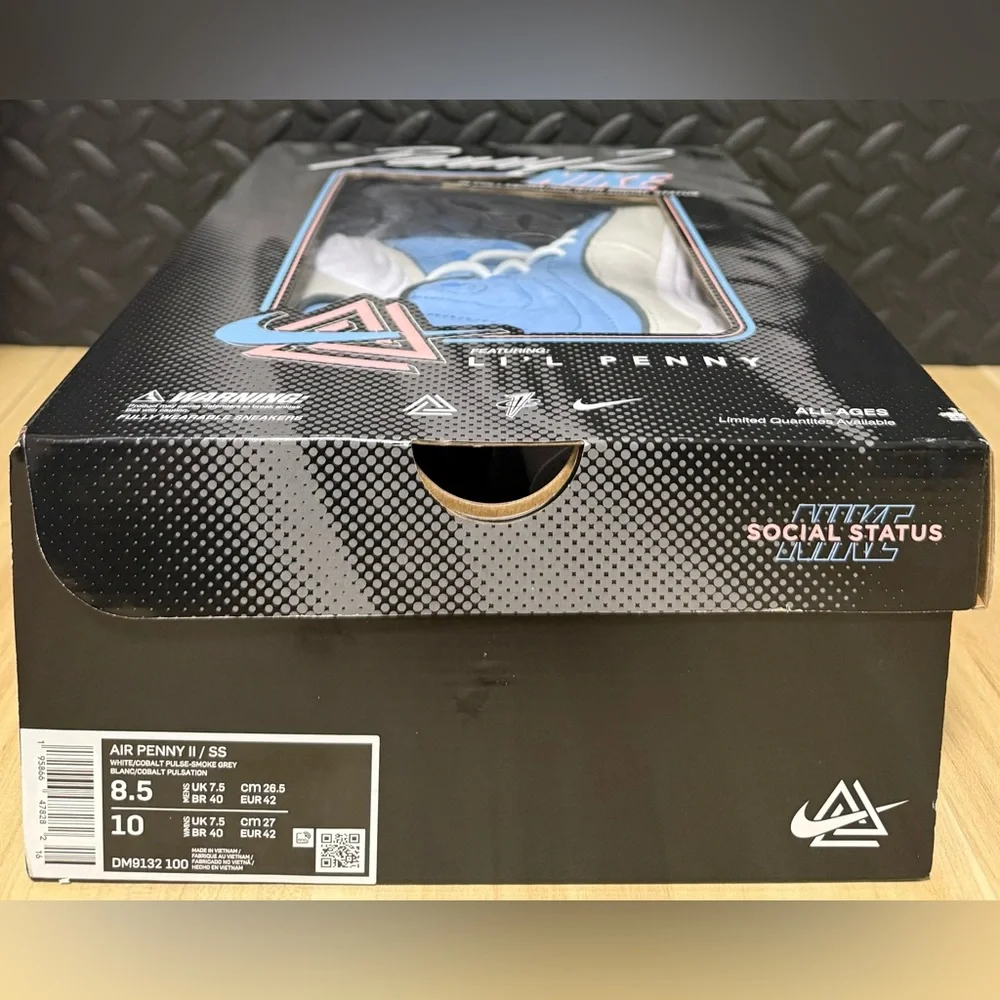 Nike Air Penny 2 x Social Status Playground Blue Sneakers DM9132-100 Mens Sz 8.5